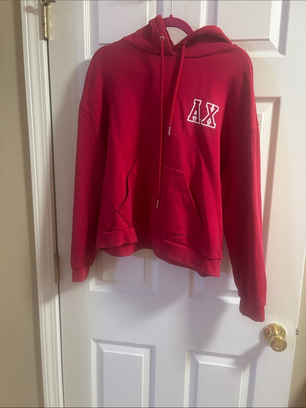 Armani Exchange Dark Pink Women's Hoodie Sweatshirt